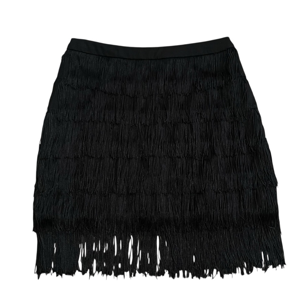 Nasty Gal collection size 2 US women’s black mini tassel skirt